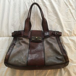 Fossil Leather Vintage Revival Top Satchel